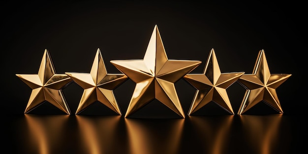 Gold Stars With Black Background