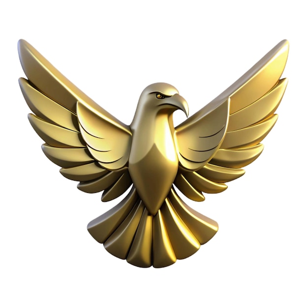 その上に金のエンブレムがある鳥の金像