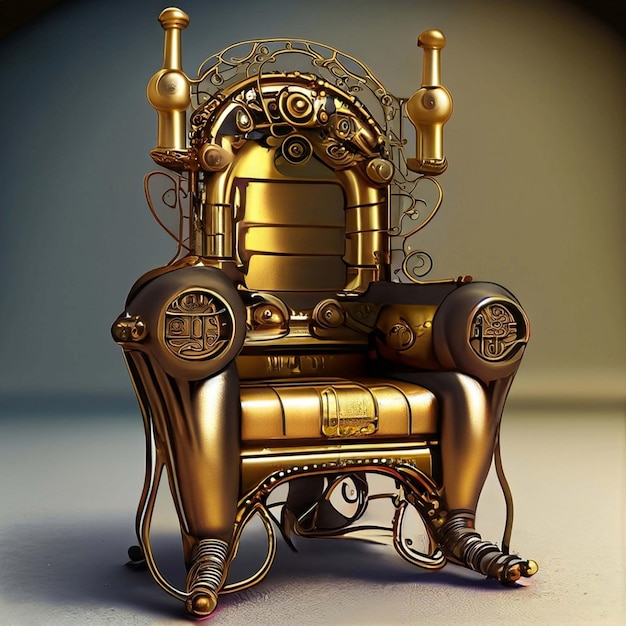 Gold Steampunk Chair