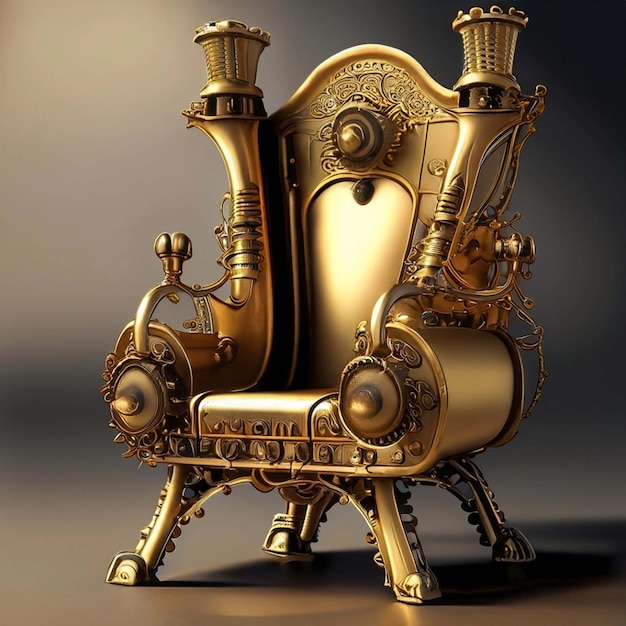 Gold Steampunk Chair