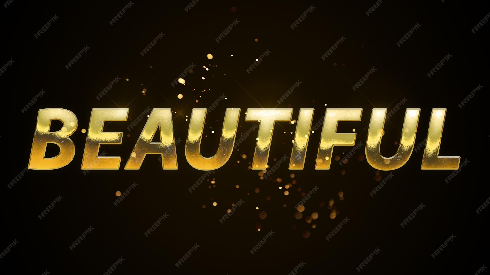Premium Photo A Gold Text Effect With The Word Beautiful In The Middle sof-a-vergara-worked-with-voice-coaches-to-get-rid-of-her-accent-2015