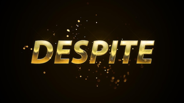 A gold text effect with the word desolate on it