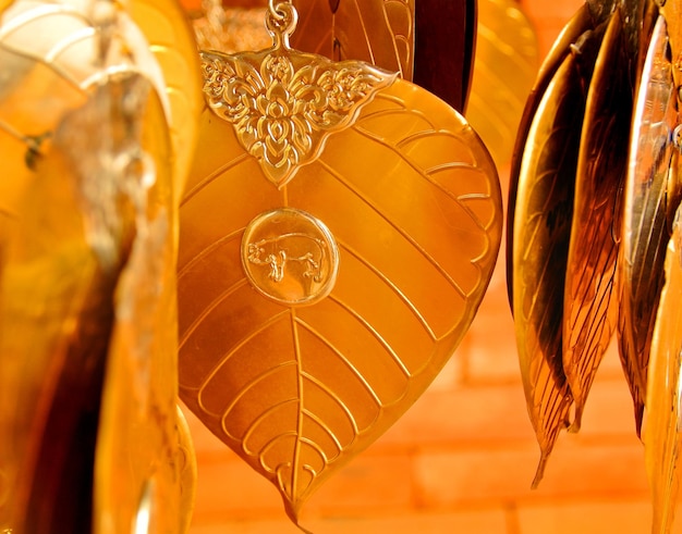 Gold tree and thai pattern style