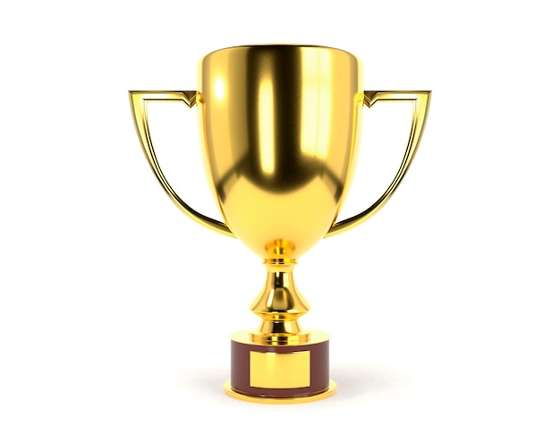 Gold trophy 3d render