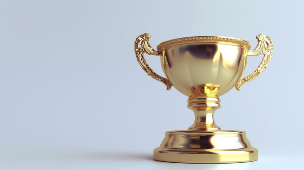 The gold trophy is a symbol of victory and achievement It is often given to the winner of a competition or contest