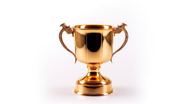 Photo a gold trophy with a black stone on it