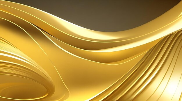 Gold wave abstract background illustration