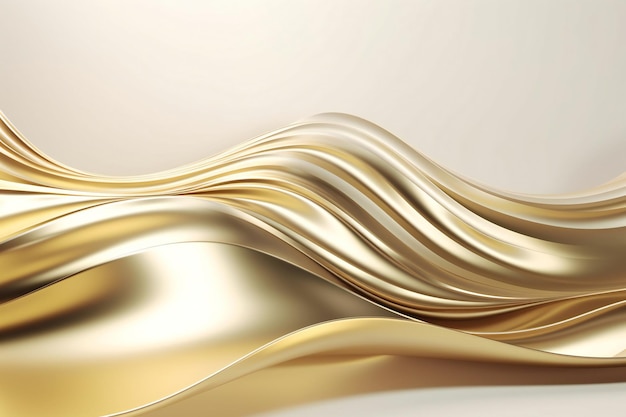 Gold waves on a light background