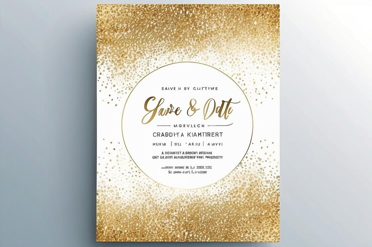 Photo gold wedding glitter invitation for weddings background anniversary marriage
