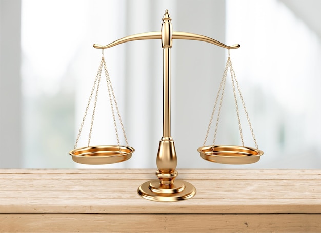 Photo gold weight scales of justice balance concept