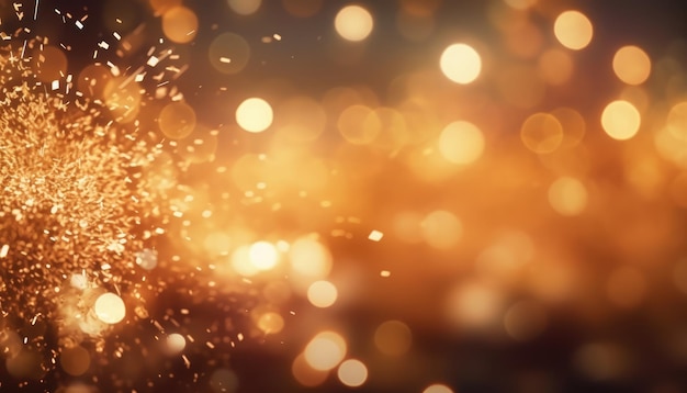 Gold Yellow Abstract Sparkles Bokeh Wallpaper Background