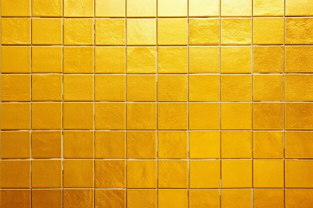 Gold yellow square mosaic tiles for ceramic