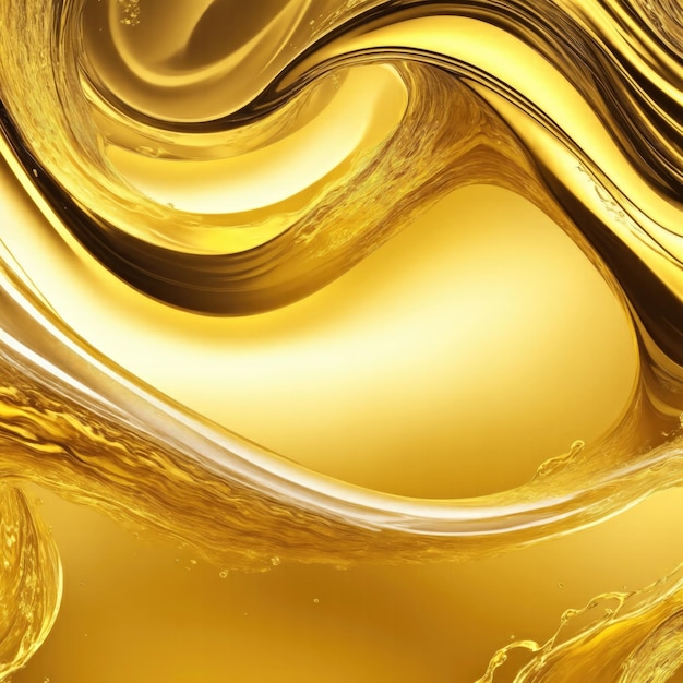 Gold and yellow waves abstract luxury background