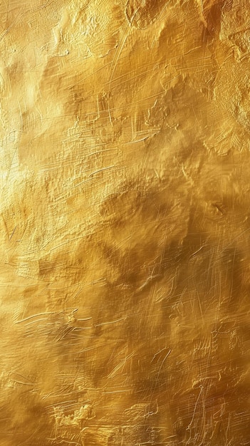 Photo goldcolored wall with a textured surface resembling painted gold luxurious interior concept