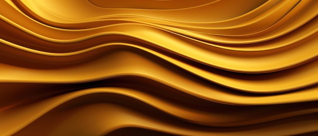 Photo golden 3d silk with undulating lines exuding luxury and opulence in a vibrant display ai generative