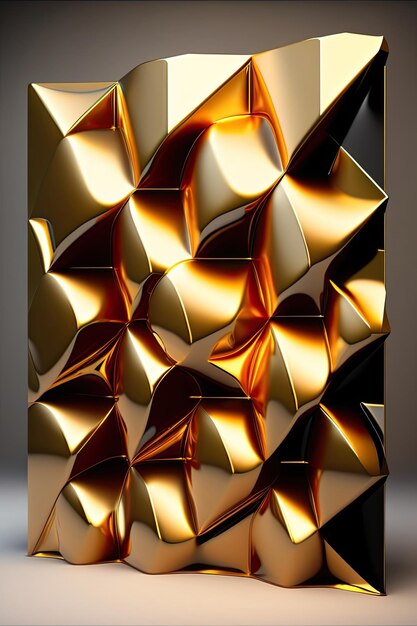 Golden 3d wall