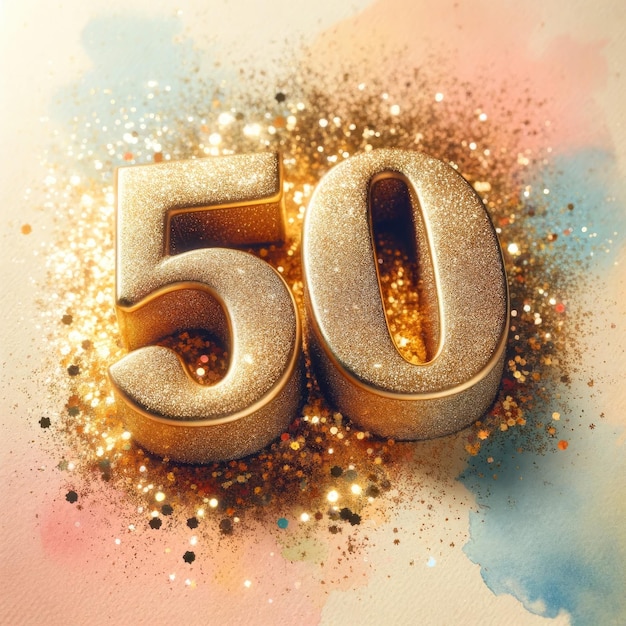 Golden '50' Celebration Sparkles (Gouden viering van 50)