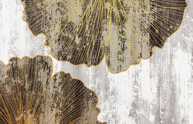 Golden abstract art. The background of modern fashion,