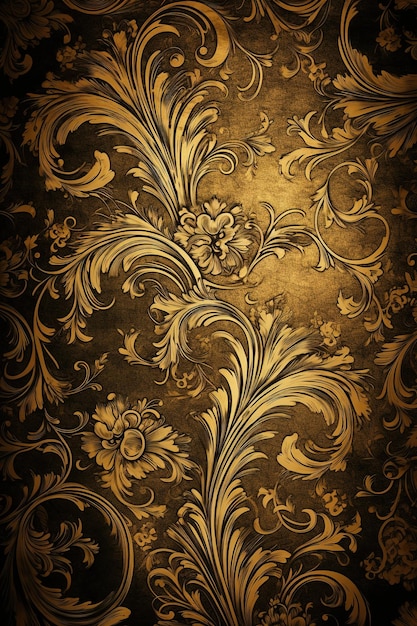 Golden abstract background generative ai