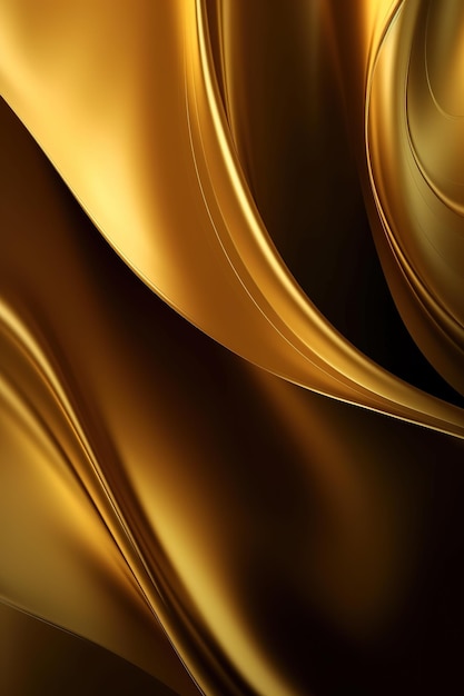 Golden abstract background generative ai