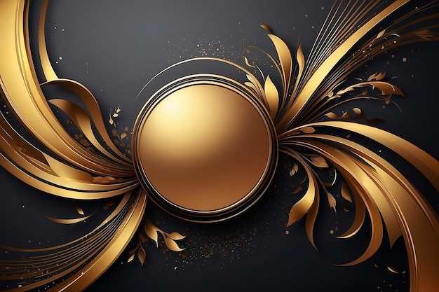 Photo golden abstract background