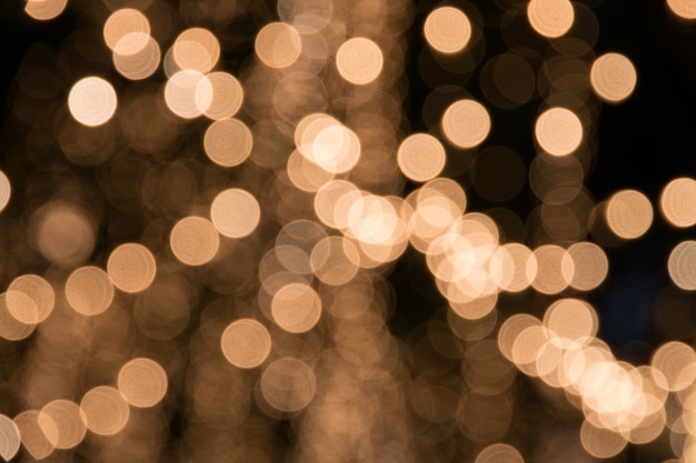 Golden abstract bokeh lights