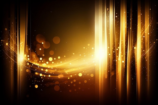 Golden abstract sunflare background Generative AI illustration