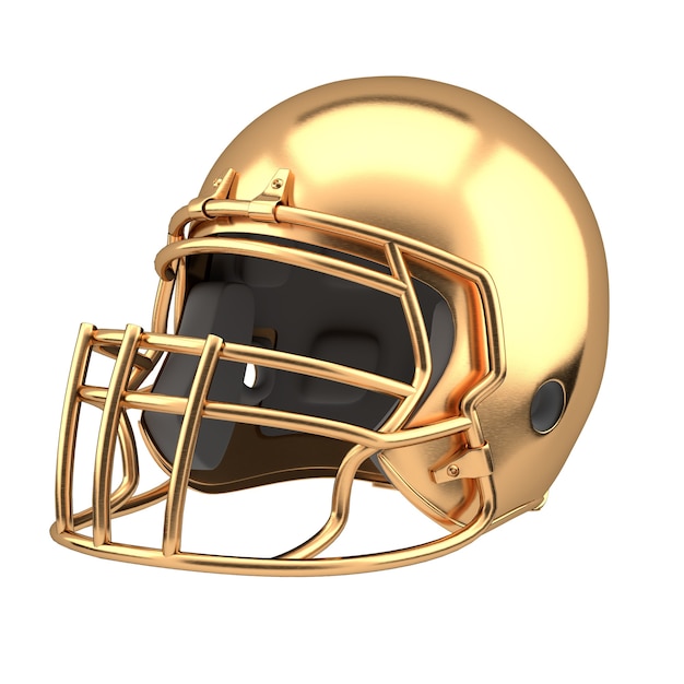 Photo golden american football helmet