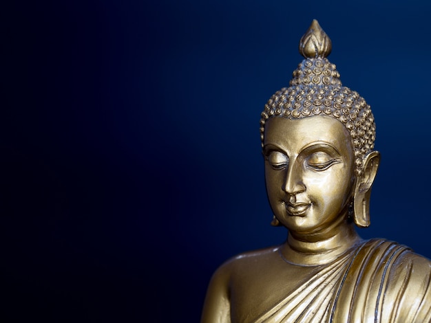 Golden antique buddha statue