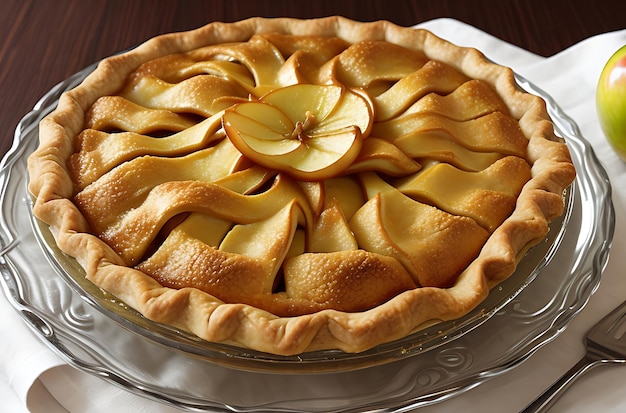 Фото Золотой яблочный пирог