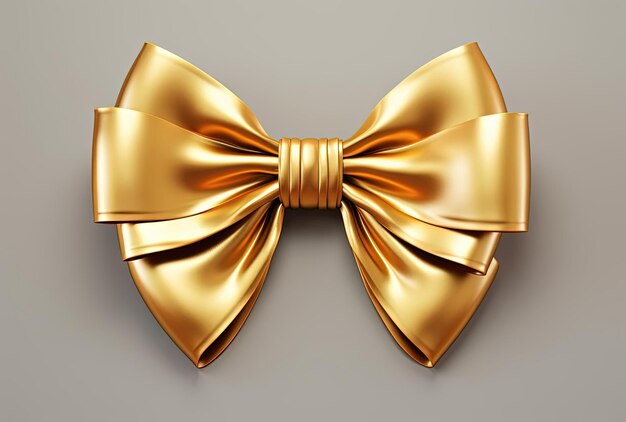 golden award bow on a grey background