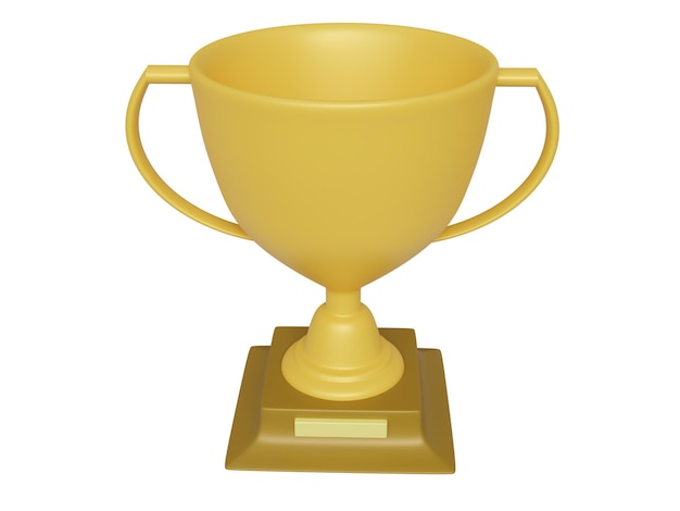 Golden award cup 3d render