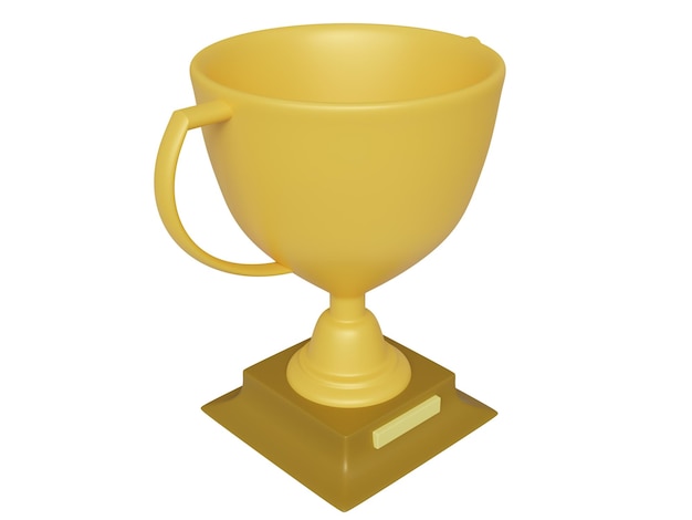 Golden award cup 3d render