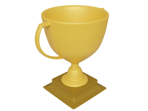 Golden award cup 3d render