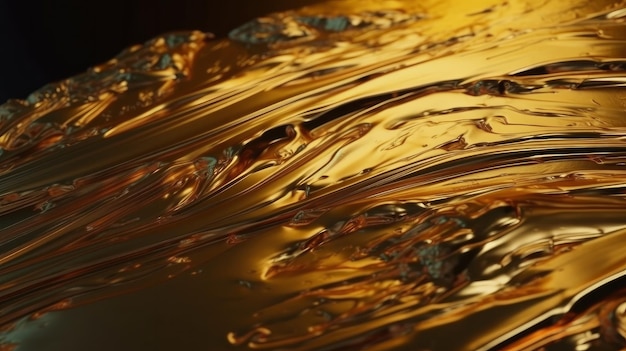 Golden background Gold fabric background golden liquid background Generative ai