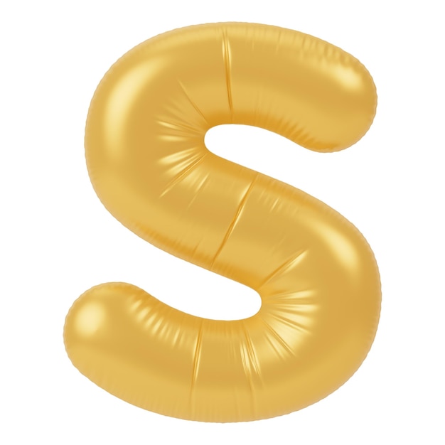 Photo golden balloon lowercase alphabet 3d icon illustration pack