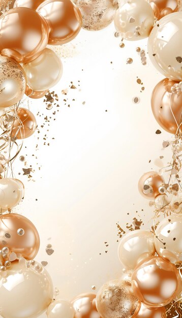 Фото Золотые воздушные шары и конфеты для празднования
