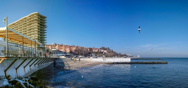 Golden beach in Odessa Ukraine