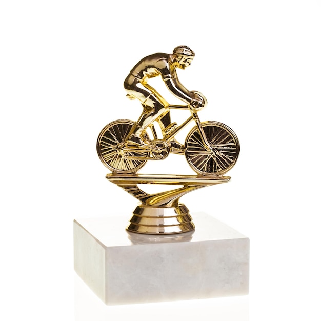 Golden bike trophy