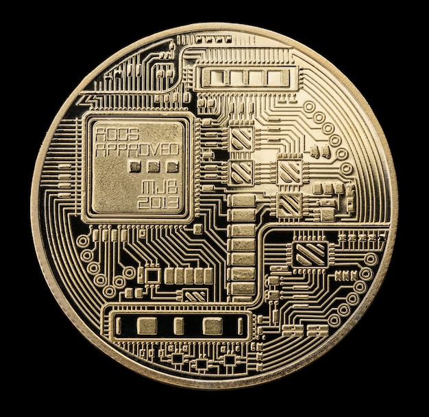 검은 바탕에 황금 bitcoin
