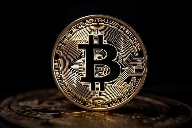 Golden Bitcoin digital currency Generative AI