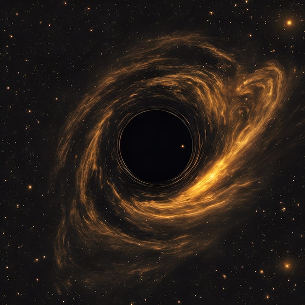 Photo golden black hole galaxy wallpaper