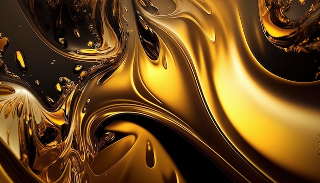 Golden and black liquid marble background wallpaper for wall frames resin geode and abstract art fun