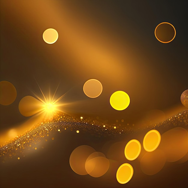 Golden bokeh background