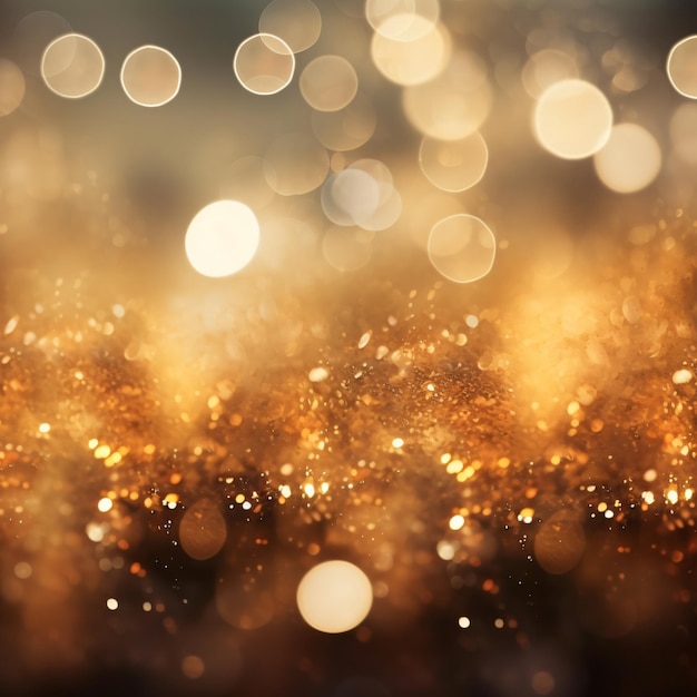 Golden bokeh blur background Christmas