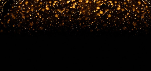 The golden bokeh blurred abstract pattern background.