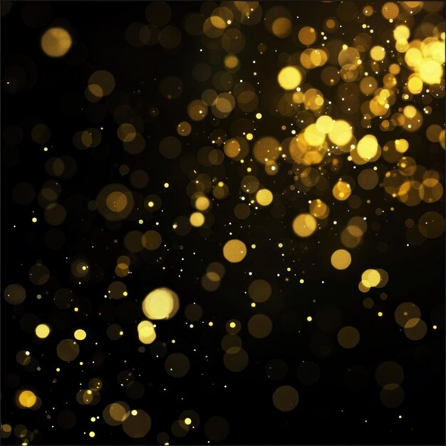 golden bokeh light effect background