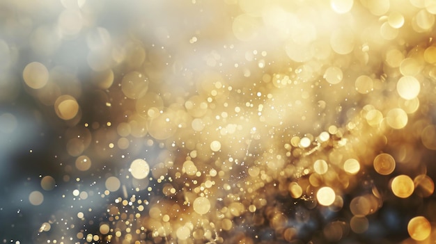 Golden Bokeh Light Particles