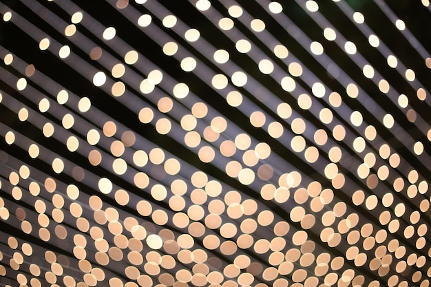 Golden bokeh lights background