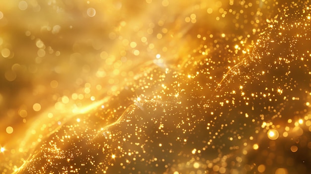 golden bokeh lights background